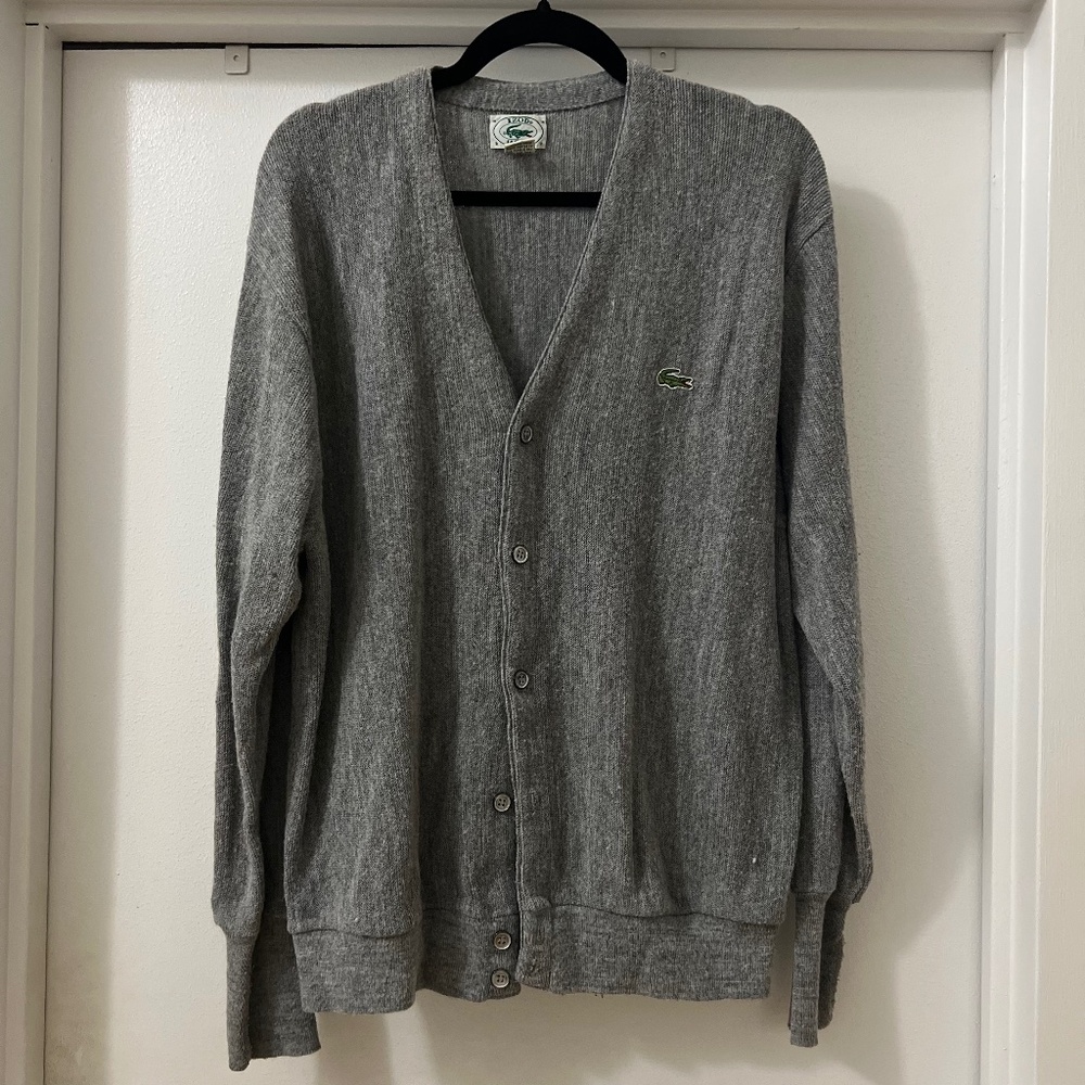 Lacoste x Izod Gray Cardigan
